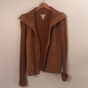 Italian Leather/Knit Jacket